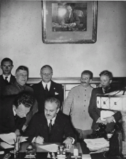 Hitler and Stalin sign Non-Aggression Pact