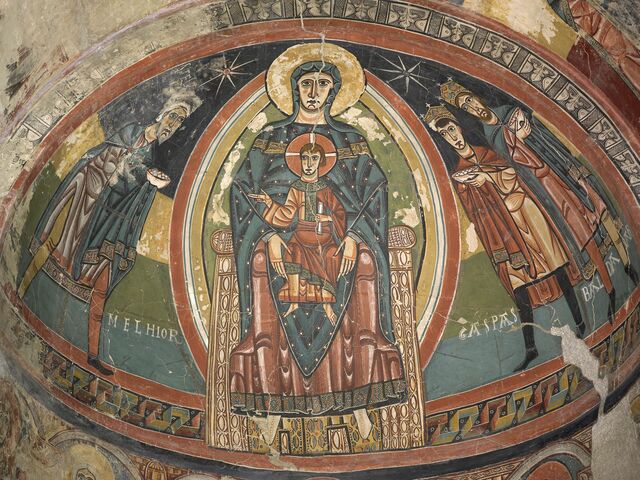 Pintura mural Iglesia Santa María de Tahull - Románico