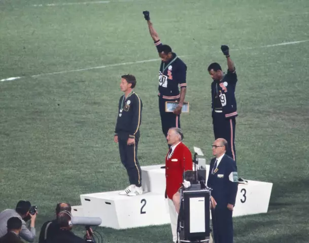 The origin of the raising fist