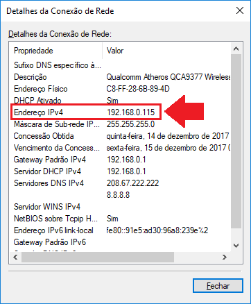 IP oficialmente adotado