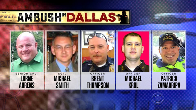 Five police officers killed by a sniper