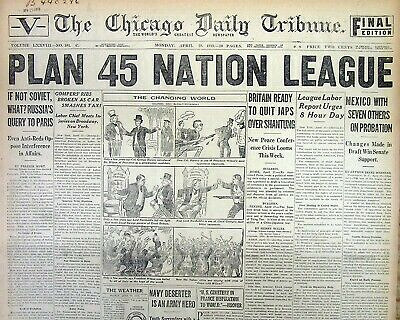 League of Nations is founded