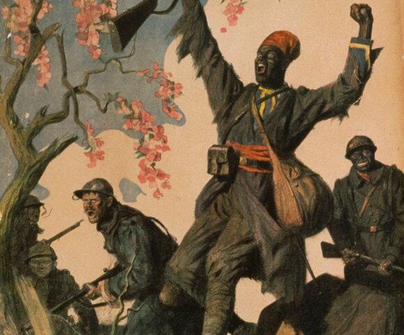 La Guerra de trincheras ( Partición de las tropas coloniales y extensión del conflicto de África, Próximo Oriente y Asia)