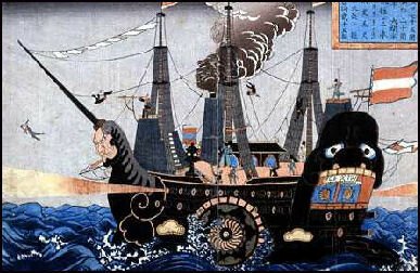 Matthew Perry arrives in Tokyo Bay