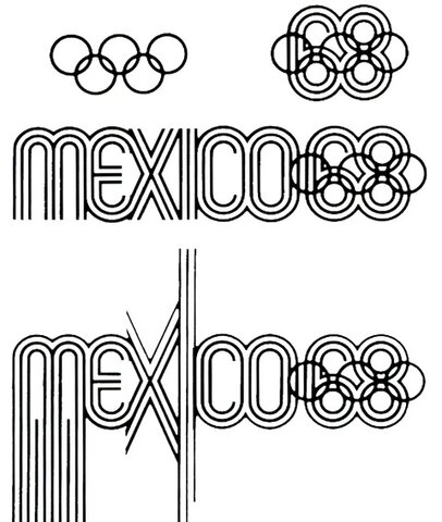 Diseño del póster y emblema de los Juegos Olímpicos México 68