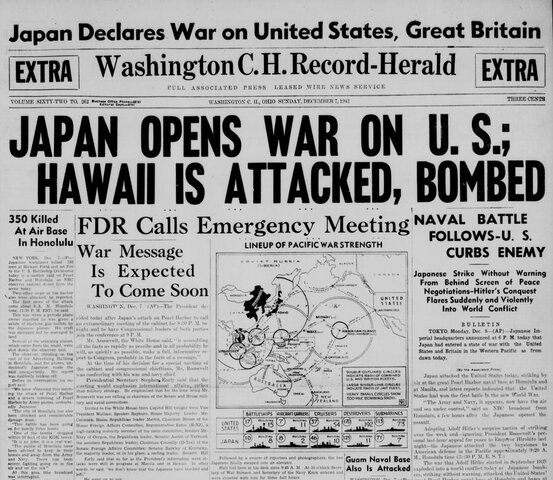 Pearl Harbor Attacked by Japan