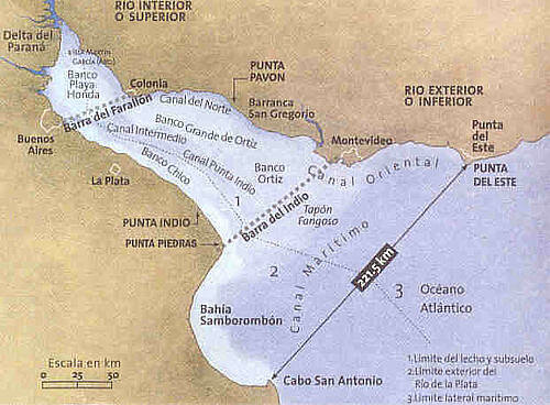 Conflicto: El límite en el río de la Plata (Argentina y Uruguay)