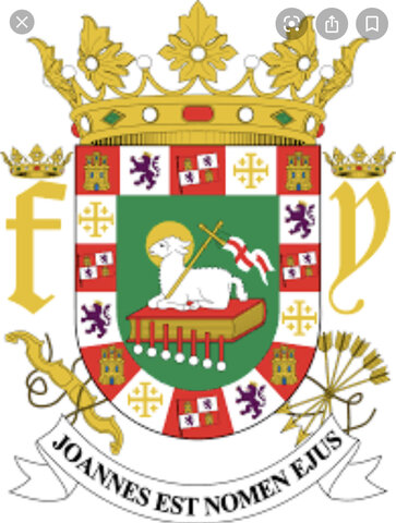 Los Reyes de España le otorgan el escudo a Puerto Rico.