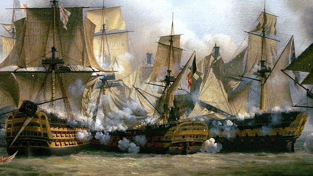 La armada española sufre la derrota de Trafalgar