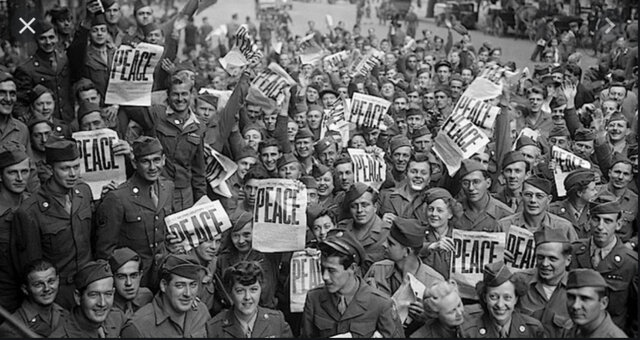 VJ Day.       http://www.history.com/topics/world-war-ii