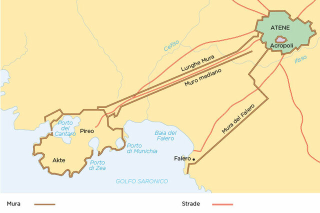 Vengono costruite le lunghe mura