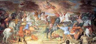 Sconfitta dei Latini ad opera dei Romani al Lago Regillo.