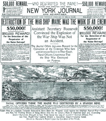 Yellow Press Begin to Shape American Public Opinion with Respect to Cuba's Civil War