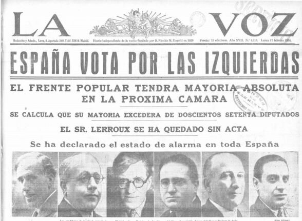 Victoria del Frente Popular.