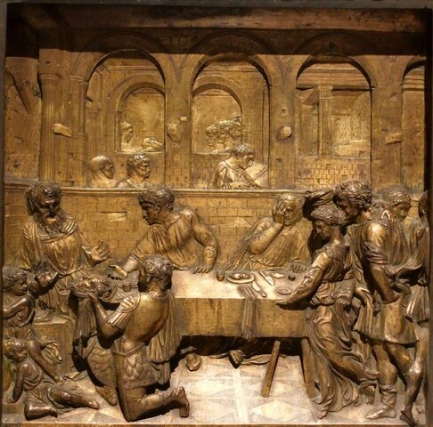 El festín de Herodes por Donatello