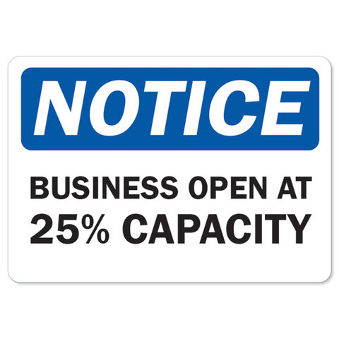 Businesses and indoor gatherings are limited to 25% capacity