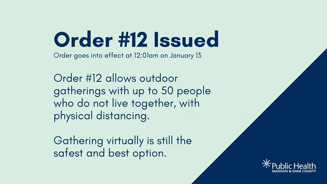 New order allows indoor gatherings of 10 people and outdoor gatherings of up to 50 people
