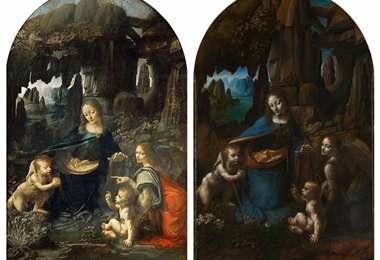 Virgen de las rocas por Leonardo Da Vinci