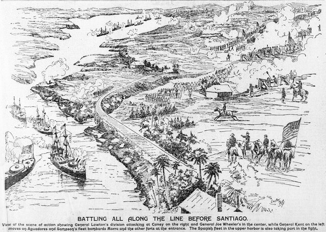 Destruction of the Spanish fleet in Cuba