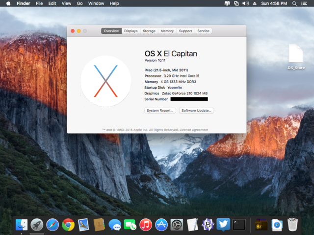 2015: Mac OS X 10.11 El Capitan