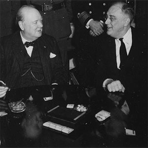 Churchill and Roosevelt sign the Atlantic Caharter