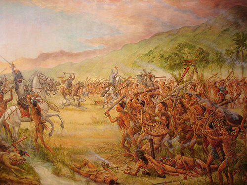 Los taínos se rebelan contra los españoles.