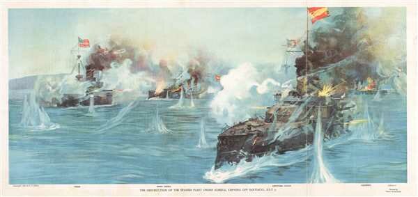 Destruction of the Spanish fleet in Cuba