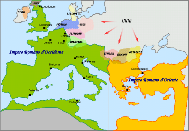 Divisione dell'Impero romano
