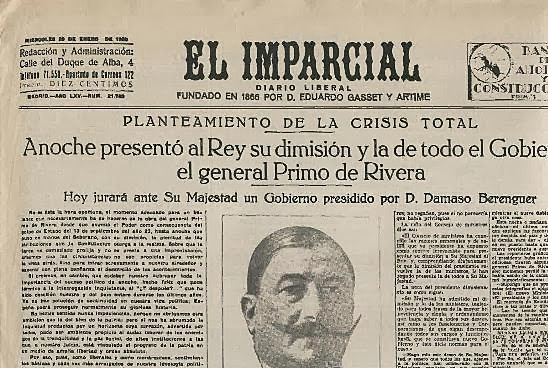 Dimisión de Primo de Rivera