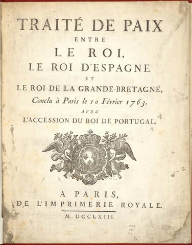 Signature du traité de Paris