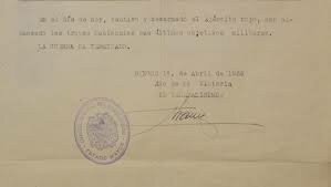 Último parte de Guerra y fin de la misma.