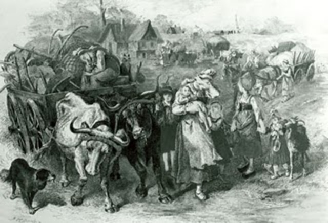 6,000 Acadians are expelled from Nova Scotia.