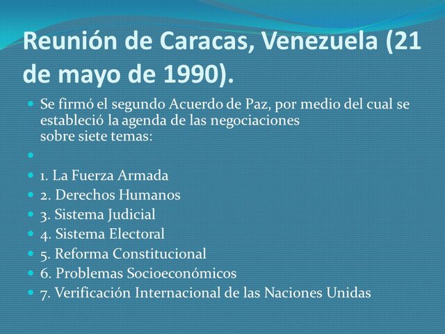 Acuerdo de Caracas Venezuela