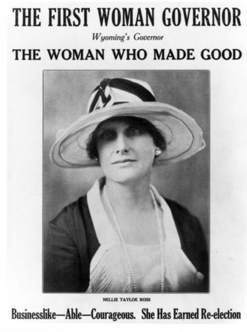 Nellie Tayloe Ross is inaugurated as the first woman governor