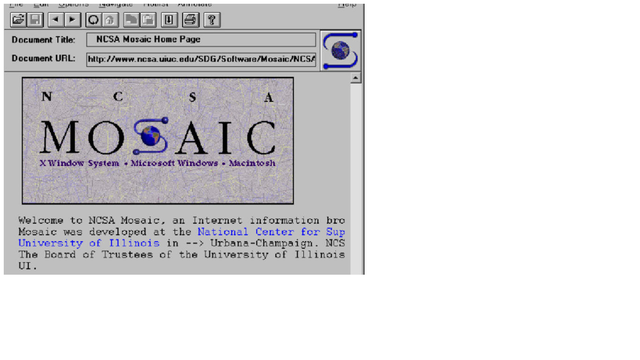 1993- Mosaic Web Browser
