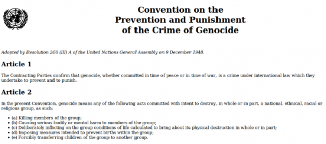 Creation of International Genocide Convention