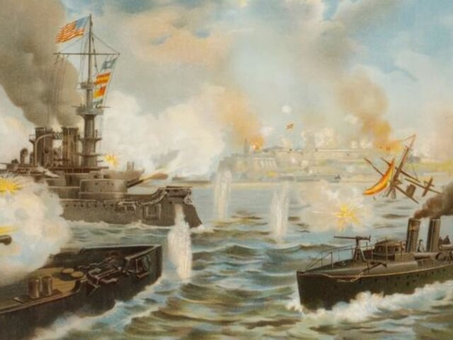 the destruction of the Spanish naval fleet