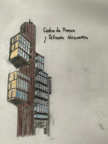 Kenzo Tange (Dibujo realizado por estudiante)