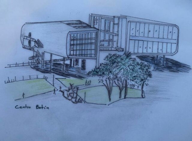 Renzo Piano (Dibujo realizado por estudiante)