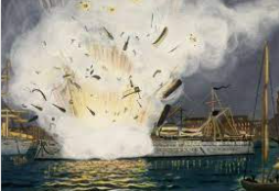The explosion of the USS Maine
