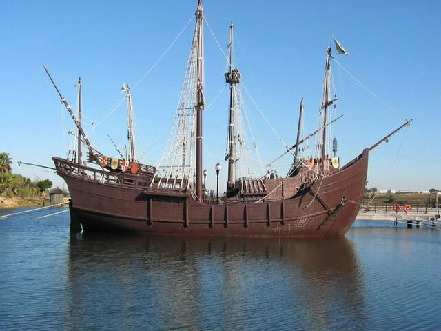 Martín Alonso Pinzón llega a las costas de Baneque.