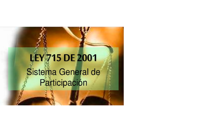 Ley 715 de 2001 en Colombia.