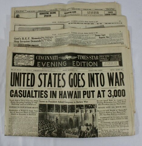 Estats Units declara la guerra a Japó