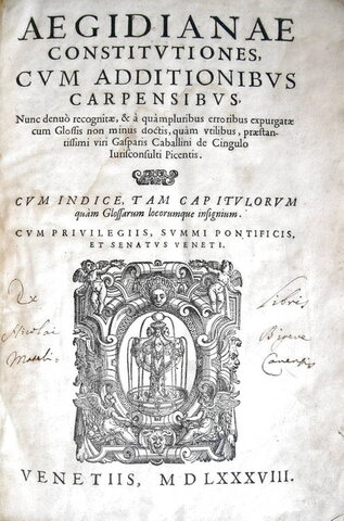 emanazione Costituzioni Egidiane