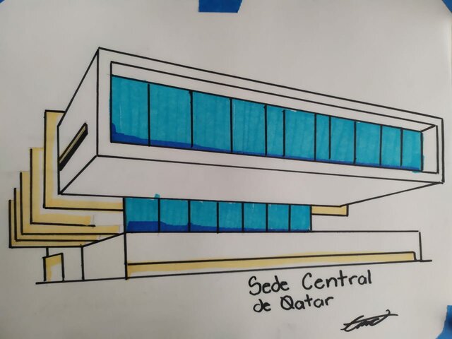 Rem Koolhaas (Dibujo realizado por estudiante)