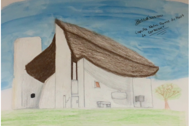 Le Corbusier (Dibujo realizado por estudiante)