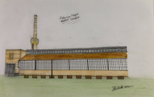 Walter Adolph Georg Gropius (Dibujo realizado por estudiante)