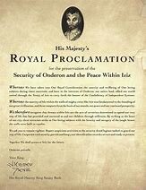 Proclamation Royal