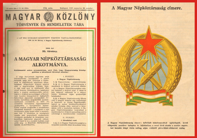 Az új alkotmány, népköztársaság kikiáltása - 1949
