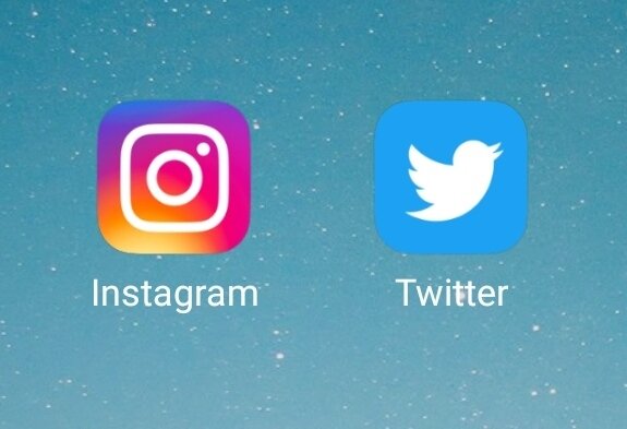 Twitter and Instagram